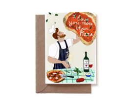 Kaart | I love you more than pizza