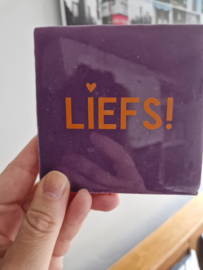 Tegeltje |  Liefs paars