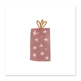 Minikaart | Cadeau (roze)