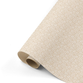 Inpakpapier | Bloemetjes wit kraft