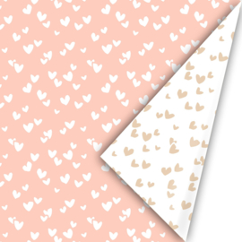 Inpakpapier | Hartjes neon, wit en naturel