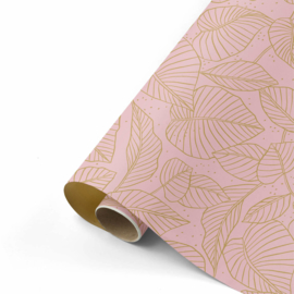 Inpakpapier | Lovely Leaves (roze)