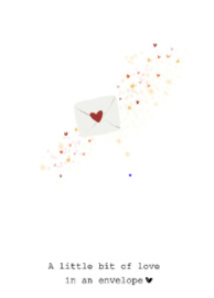 Kaart | A little bit of love in an envelope