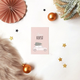 Minikaart | Fijne kerst auto