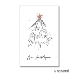 Minikaart | Fijne feestdagen kerstboom