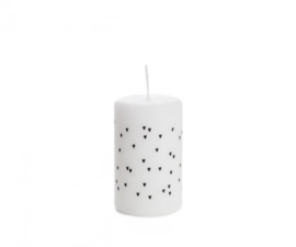 Kaars S | Hearts (zwart)