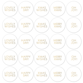 Stickers | Wit goud tekst