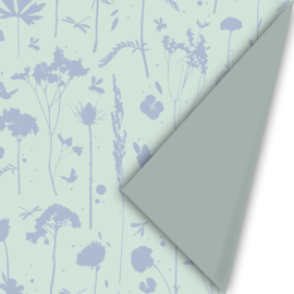 Inpakpapier | Sow & flow groen blauw