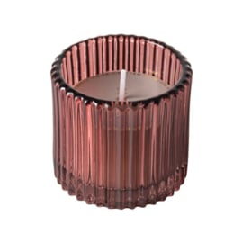 Kaars | Geribbeld roze