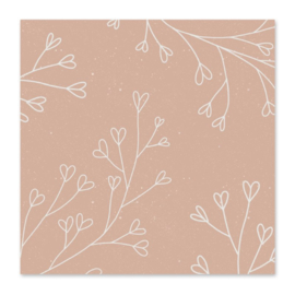Minikaart | Bloemen (roze)