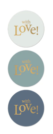 Stickers | With love blauwgroen