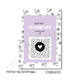 Kaart | Heel veel bloemetjes