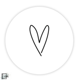 Muurcirkel | Hart Wit S
