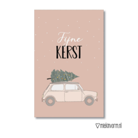 Minikaart | Fijne kerst auto