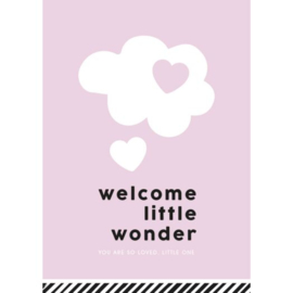 Kaart | Welcome Little Wonder (roze)