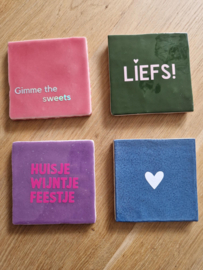 Tegeltje | Hartje wit