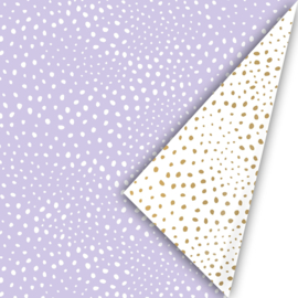 Inpakpapier | Flocks lila wit