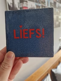 Tegeltje | Liefs blauw