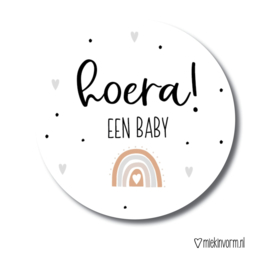 Sticker | Hoera een baby