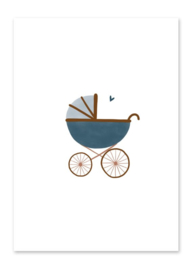 Kaart | Kinderwagen (blauw)