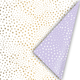Inpakpapier | Flocks wit goud