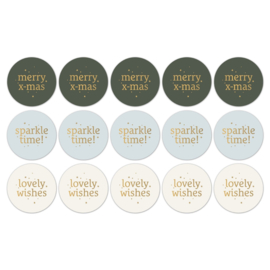 Stickers | Wishes groen/creme