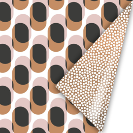 Inpakpapier | Retro shapes warm