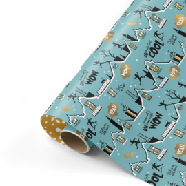 Inpakpapier | Cool sint mint/goud
