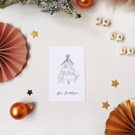 Minikaart | Fijne feestdagen kerstboom