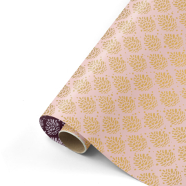 Inpakpapier | Dennenappel Roze goud paars