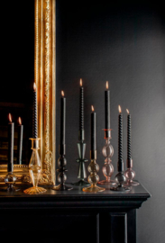 Kandelaar | Roze glas S