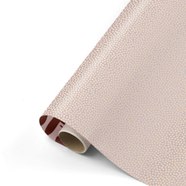 Inpakpapier | Roze/gouden stip
