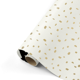 Cadeaupapier | Mini dots goud