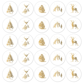 Stickers | Wit goud print