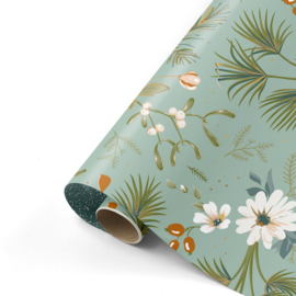 Inpakpapier | Bloemen (groen)
