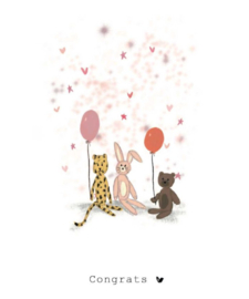 Kaart | Congrats roze