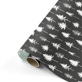 Inpakpapier | Lovely Trees (zwart)