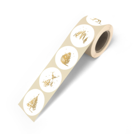 Stickers | Wit goud print