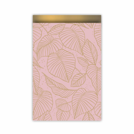 Cadeauzakjes M | Lovely Leaves (roze)