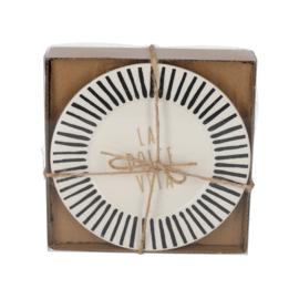 LA DOLCE VITA BORDJES ZWART SET 2