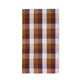 HK LIVING Vida check table cloth amber/burgundy (140x220cm)