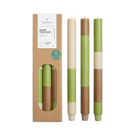 KAARSEN GREEN GELAAGD - SET VAN 3