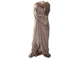 GUSTA  PLAID MET ARMEN EN VOETENZAK  TAUPE