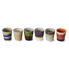 HK LIVING 70S Ceramics: Coffee Mok grounding (Set Of 6)