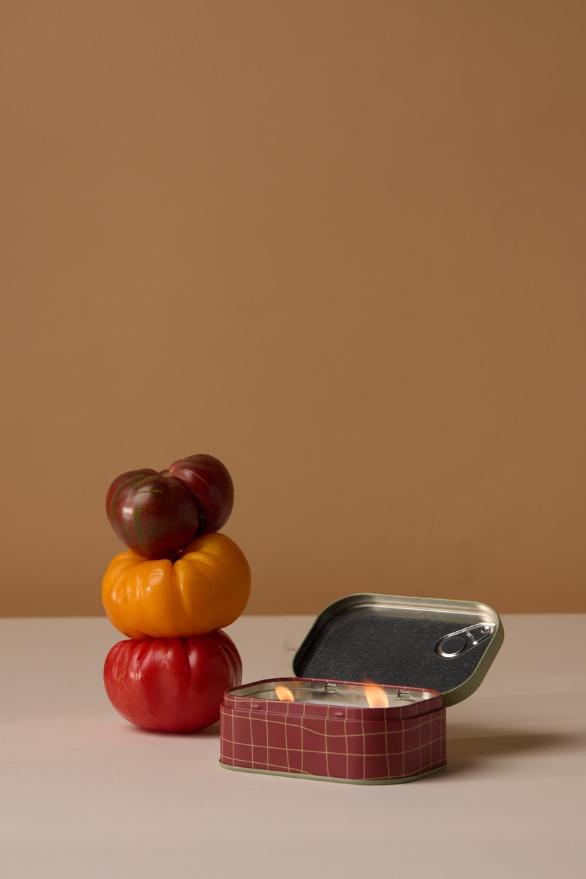 Bistro Tomato Printed Tin Candle - Heirloom Tomato