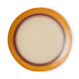 HK LIVING 70S Ceramics: dinerborden kokosnoot, set van 2