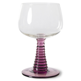 HK LIVING Swirl Wine Glass High PURPLE