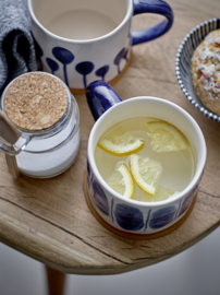 Linora Mug, Blue, Stoneware- bol blauw - prijs per stuk