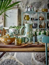 Linora Mug, green, Stoneware- set 3