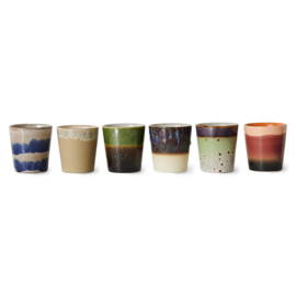 HK LIVING 70S Ceramics: Coffee Mok grounding (Set Of 6)